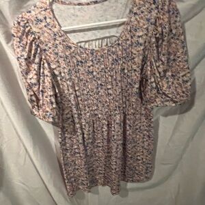 Floral Puff Sleeve Top